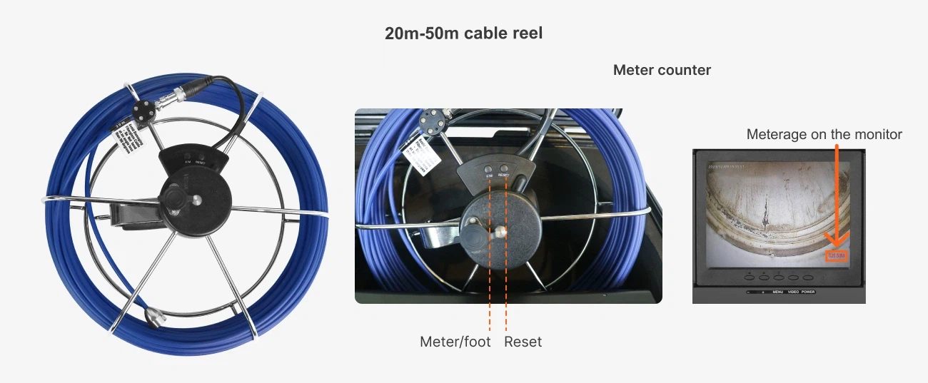 Industrial Endoscope Camera-Cable Reel Industrial Endoscope Camera-Cable Reel