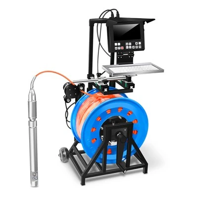 What is the difference between a standard and a high - end underwater borehole camera?